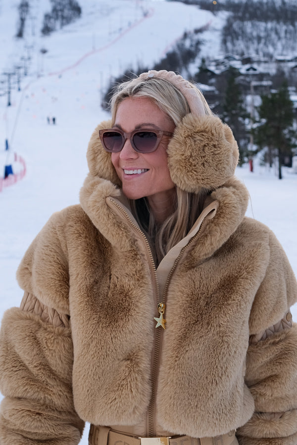 Fluffy Ear Warmers Caramello