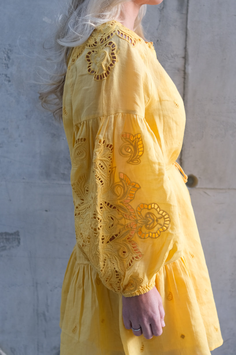 Lira Short Dress Warm Sun
