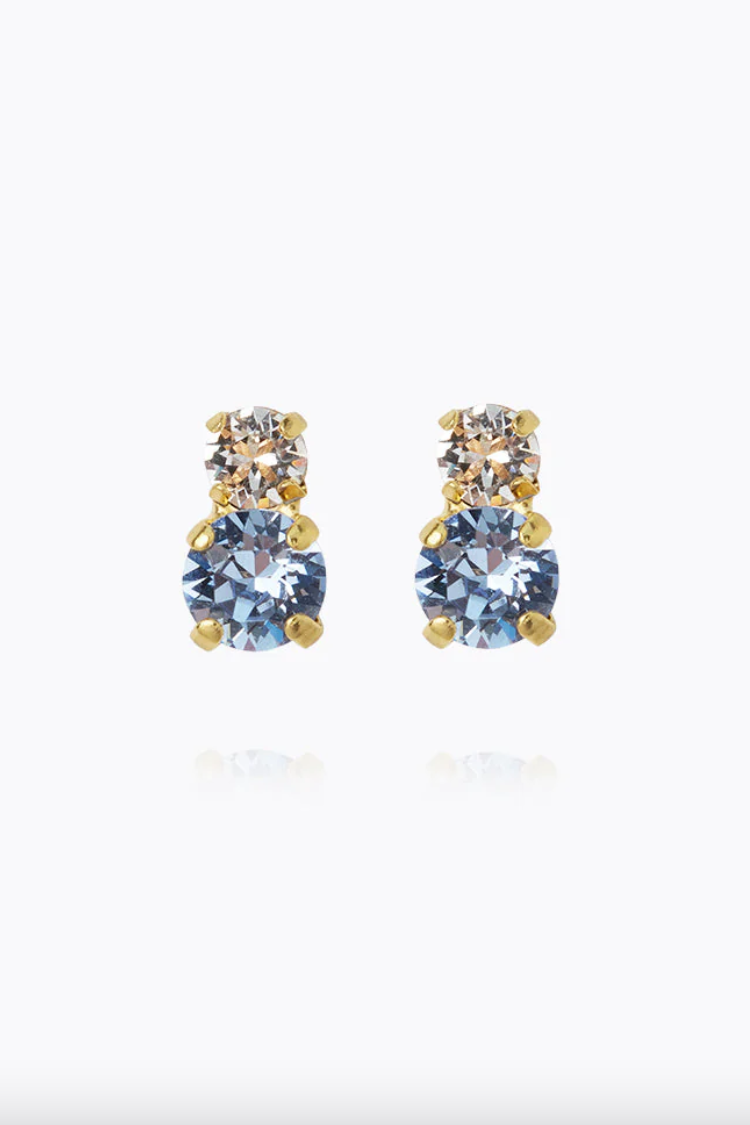 Leah Earrings Gold Blue Combo