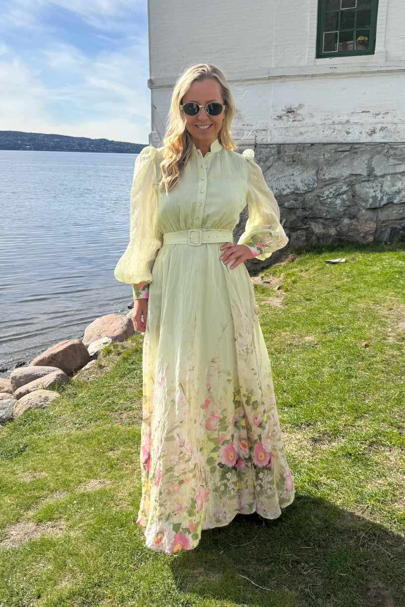 Viscose Belt Dress Growing Garden