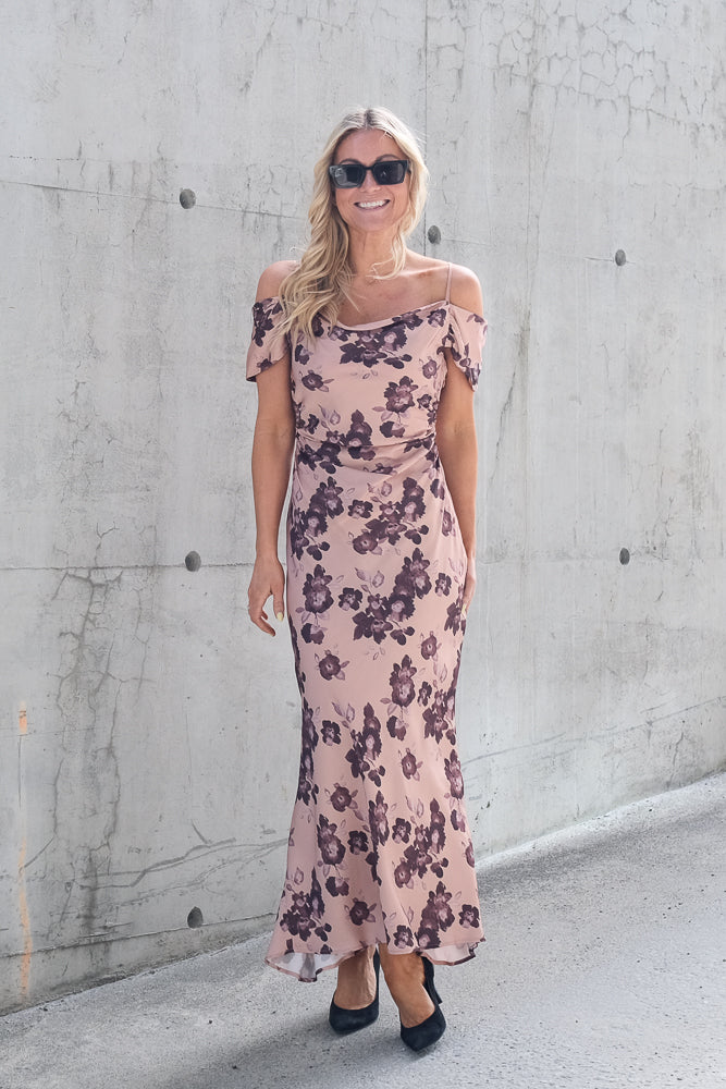 Lyra Dress Terracotta Floral Print
