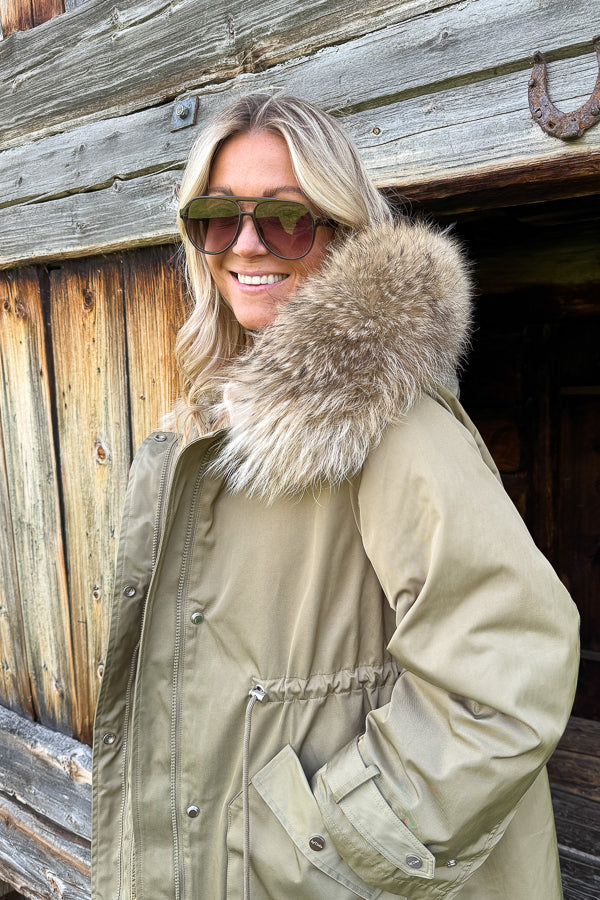 Padded Maxi Parkas Green