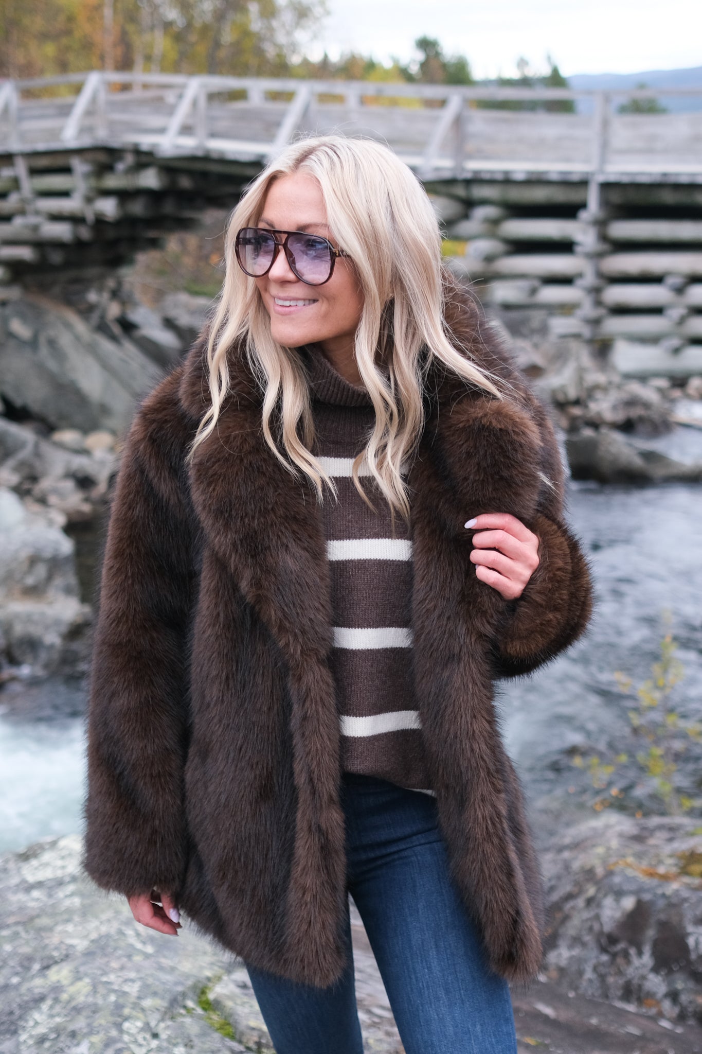 Noma X Samsara Fuskepelsjakke Brun