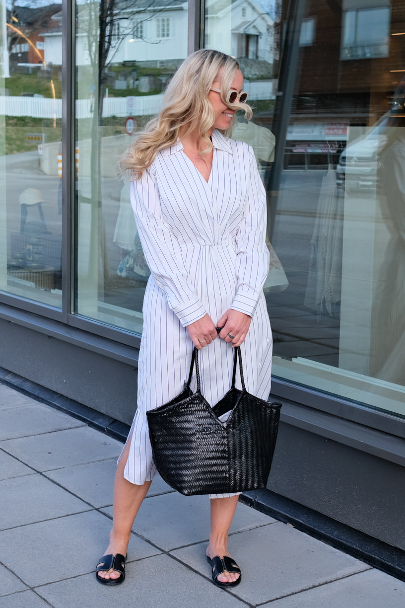 Livia Dress Cream Stripe
