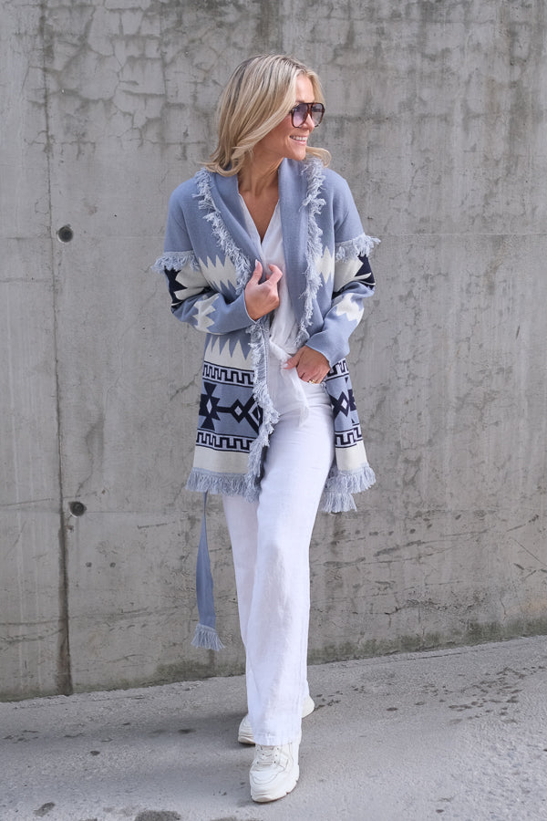 Avy Cardigan Blue Mix