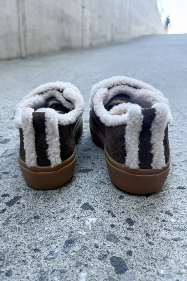 Shearling Low Velcro Dark Brown
