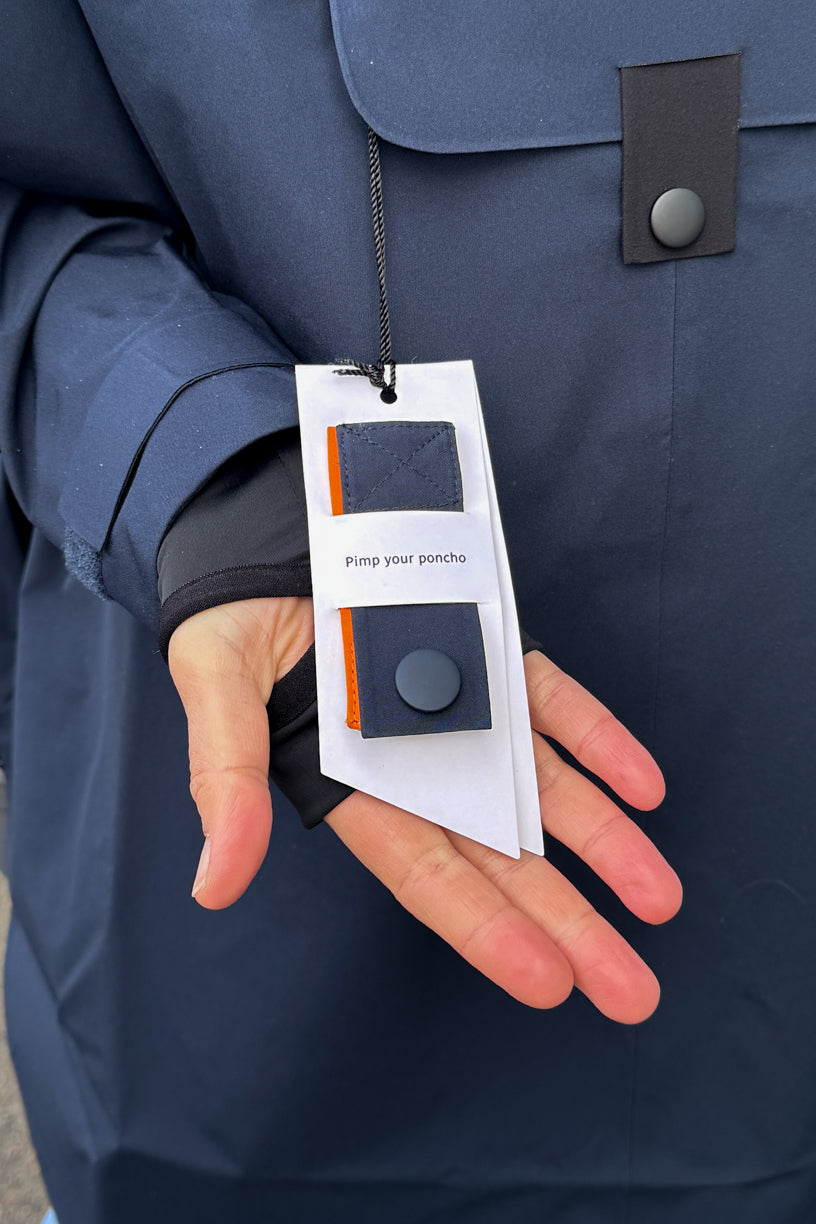 Bergen Poncho Dark Navy