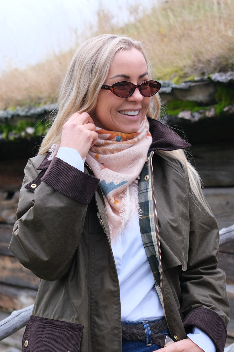 Cashmere Scarf Square Canyon Off White