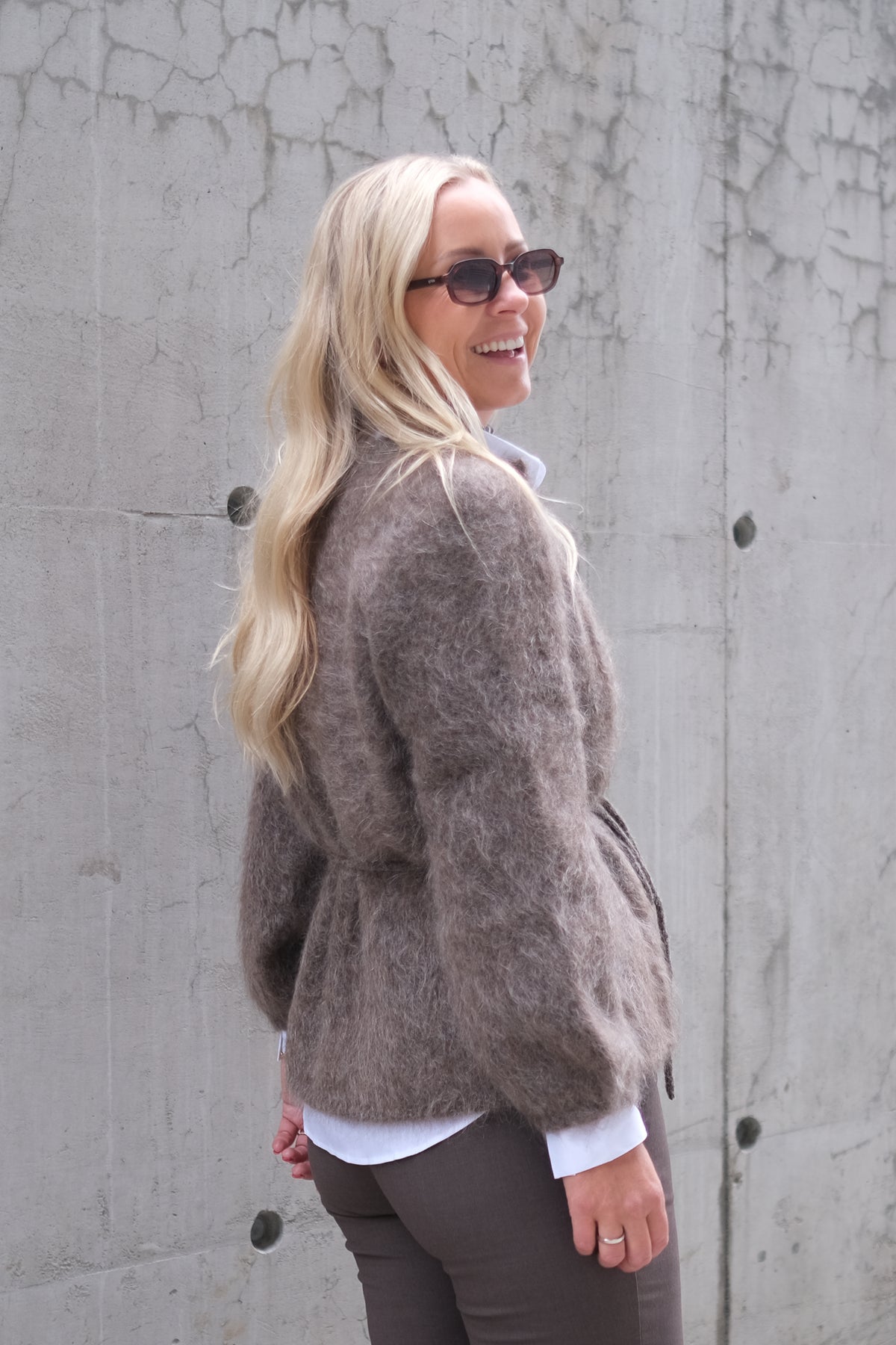 Fredrikke Chunky Cardigan Brown