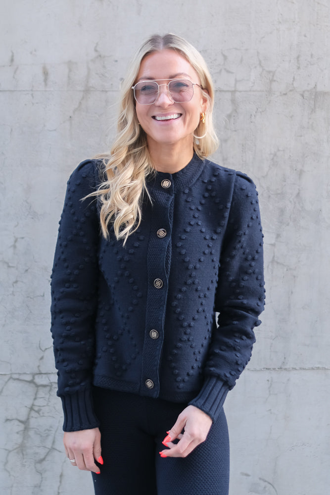 Nela Cotton Cardigan Navy
