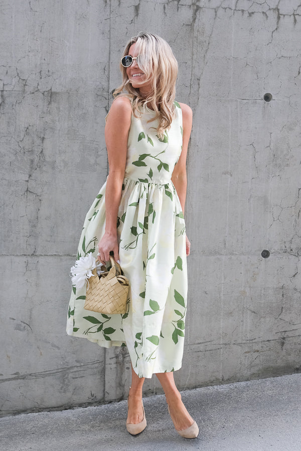 Taffeta Midi Dress Soft Pastel