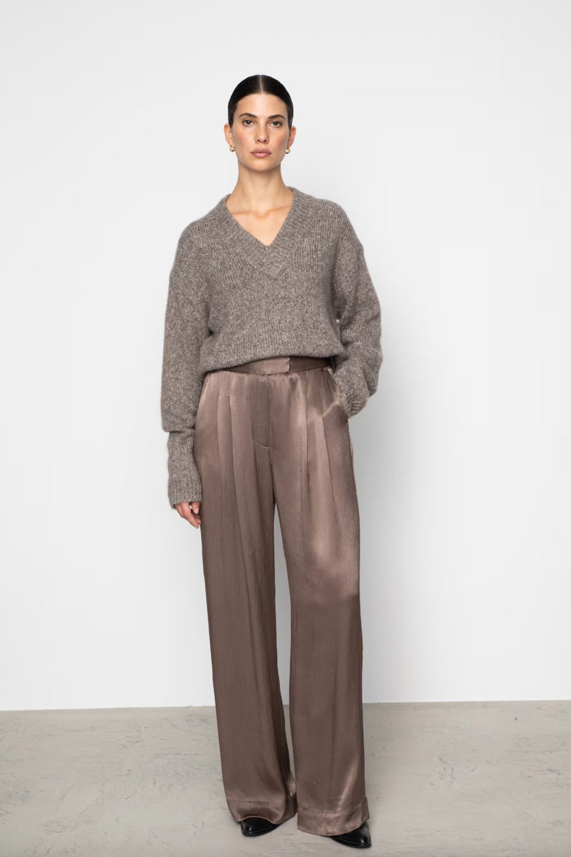 Lou Knit Sweater Dark Taupe