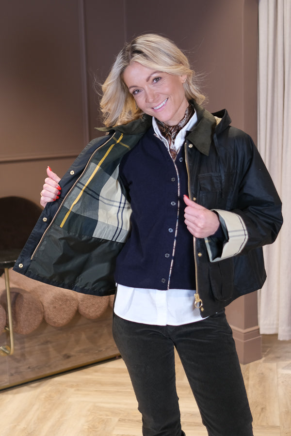 Liza Wax Jacket Olive