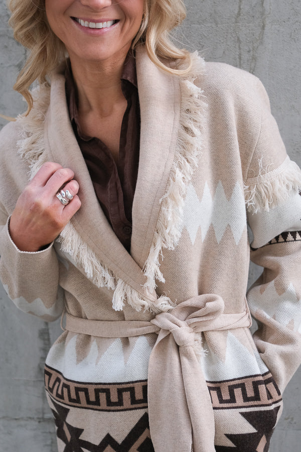 Avy Cardigan Sand Mix