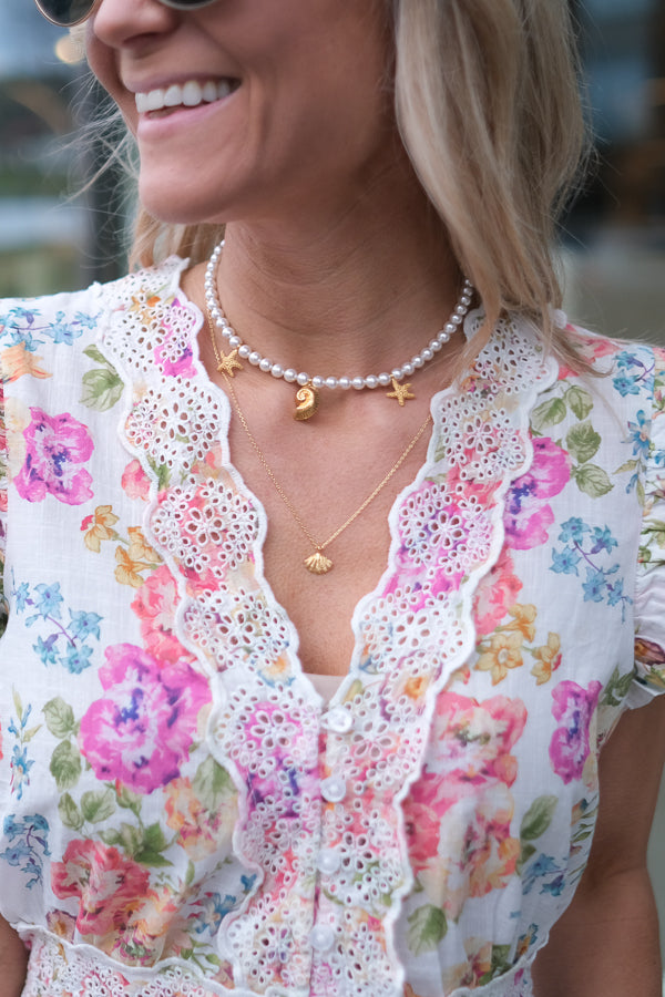 Ismara Necklace Gold Pearl