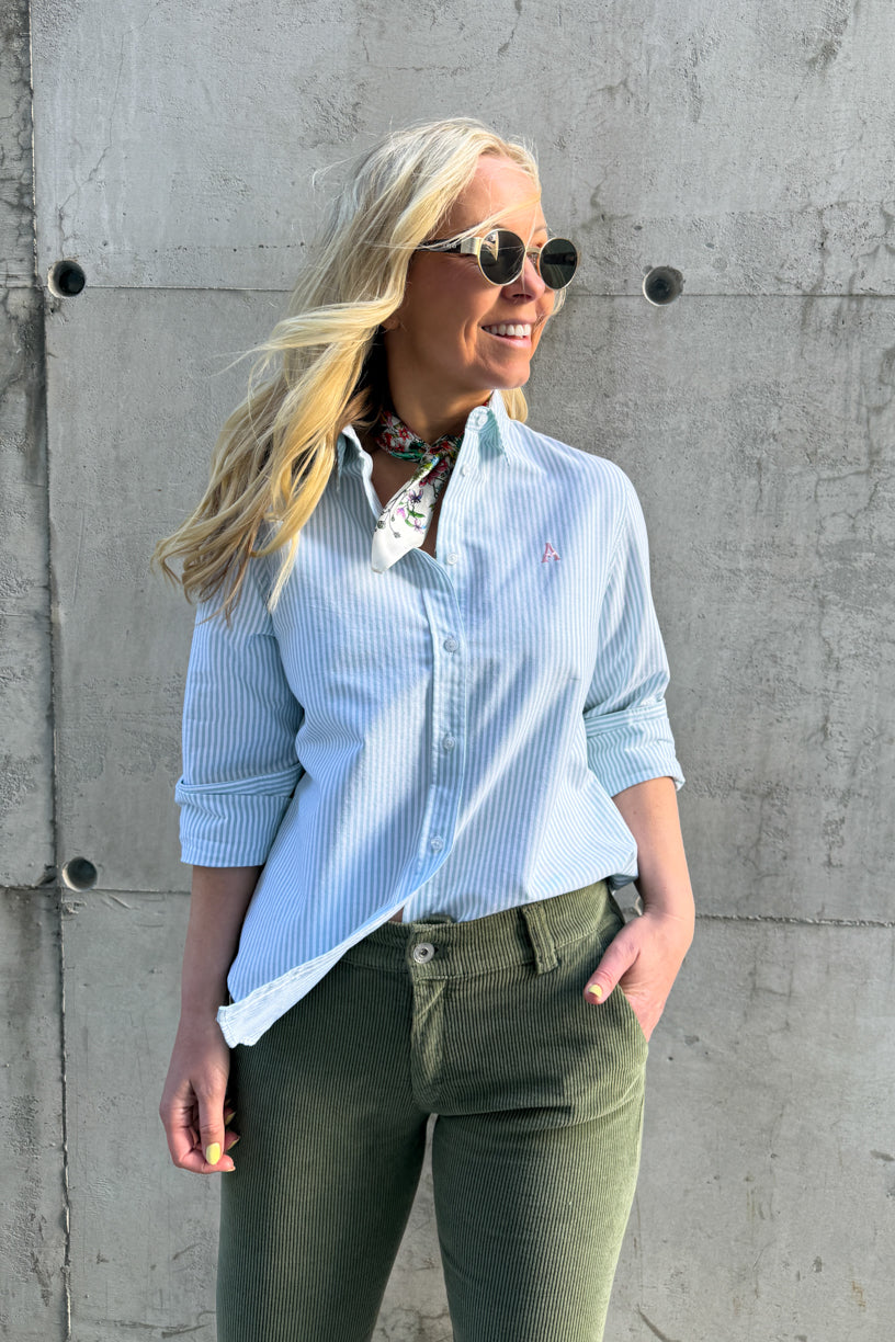 ARC Oxford Classic Shirt Soft Green Stripe