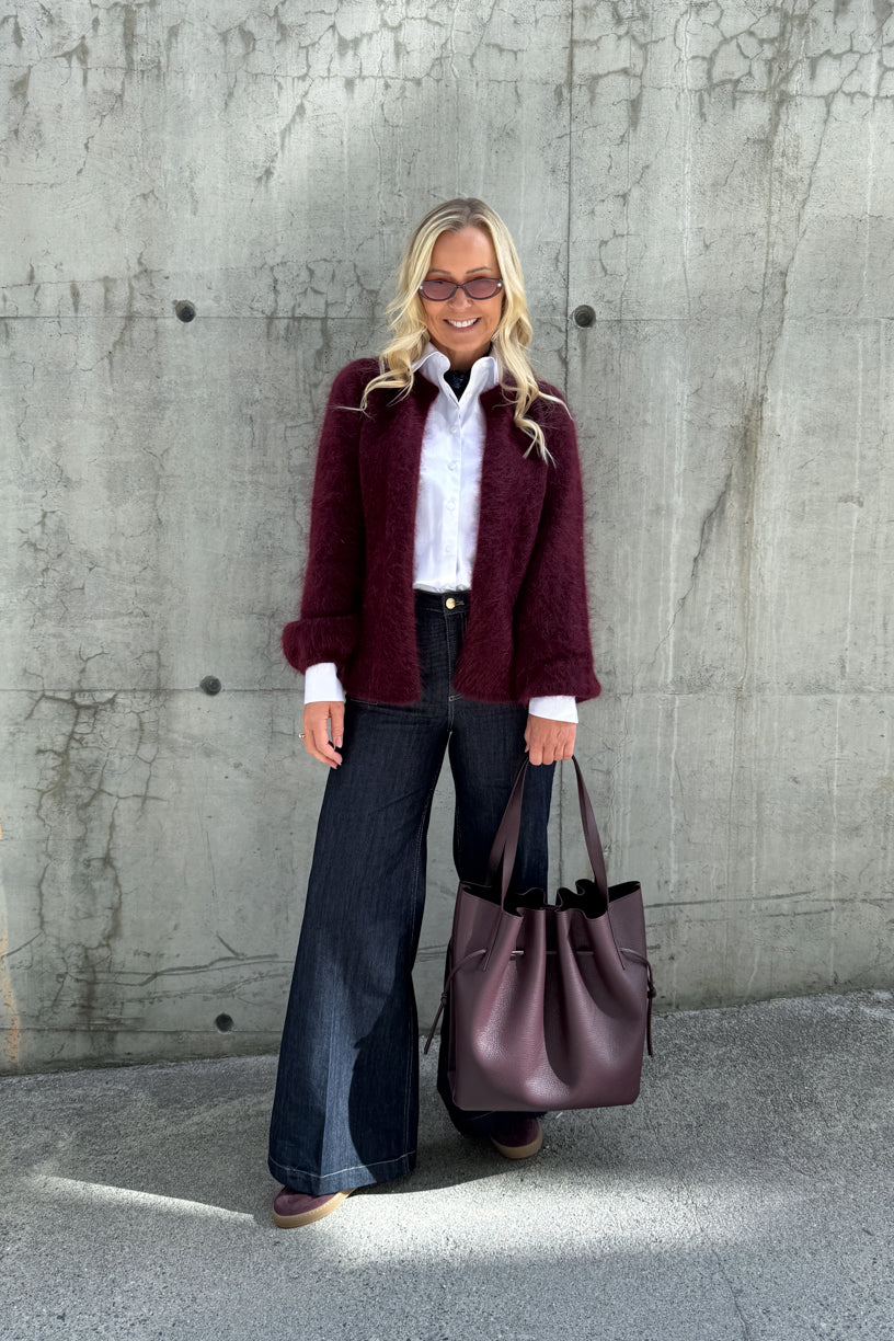 Fredrikke Chunky Cardigan Oxblood