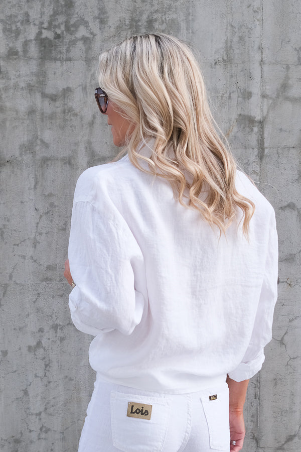 Pia Linen Shirt white