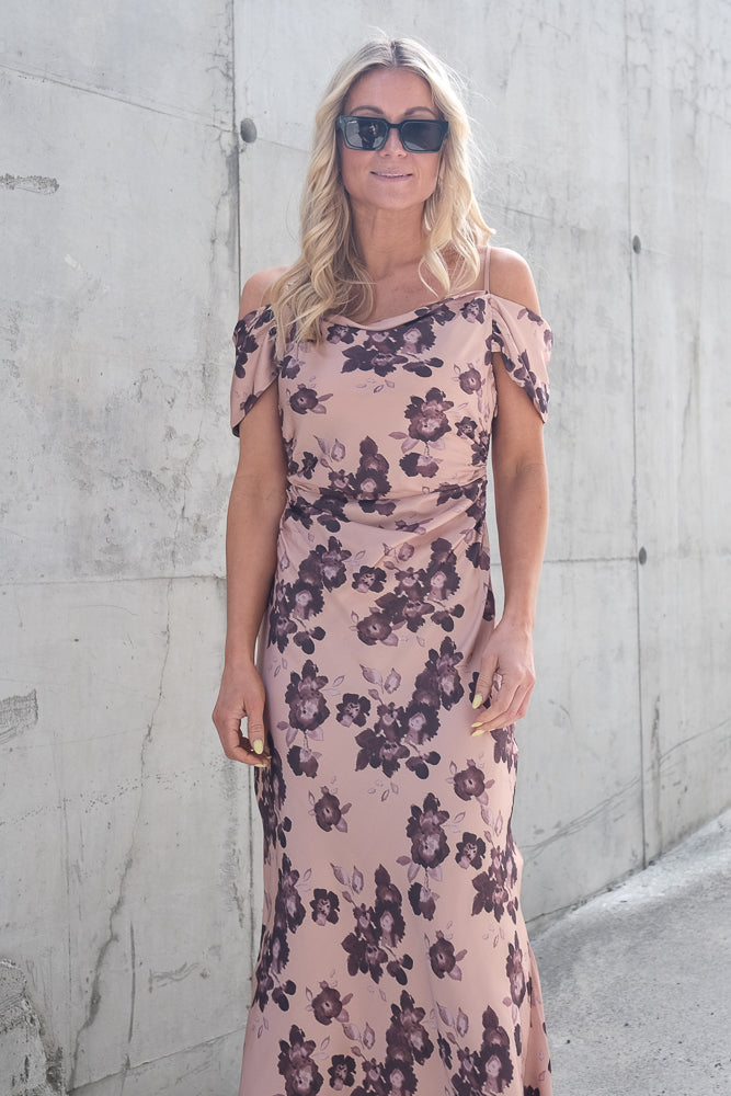 Lyra Dress Terracotta Floral Print