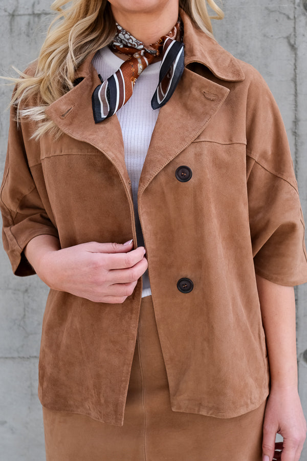 Clara Jacket Goat Suede Mousse