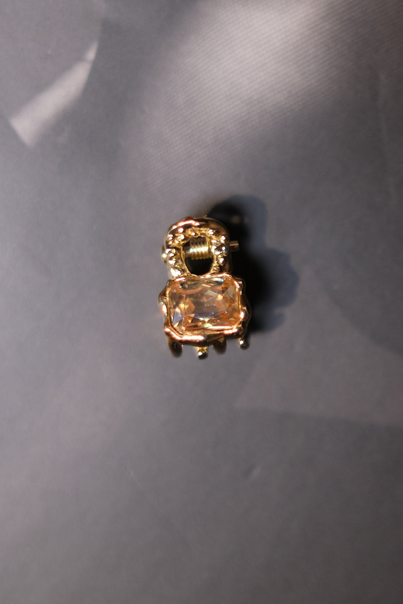Hårklype Seraphina Crystal Firkant Liten Peach