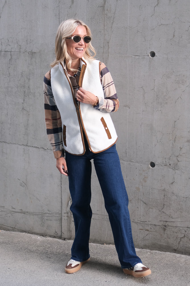 Burford Fleece Gilet Cream