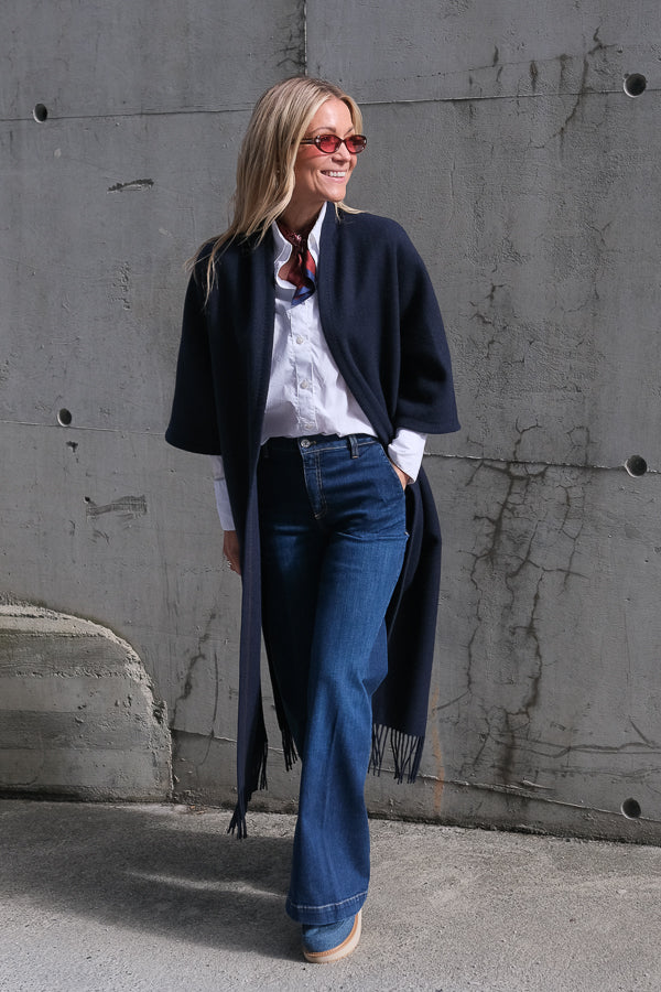 Ruby Lambswool Coat Navy
