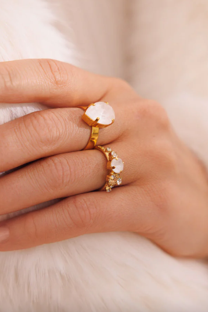 Stardust Ring Gold Electric White Combo