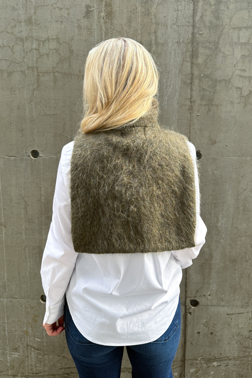 Belinda Chunky High Neck Moss Green