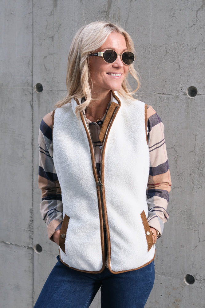 Burford Fleece Gilet Cream
