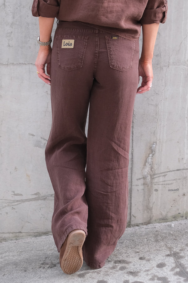 Culotte Linen Pants Chocolate Martini