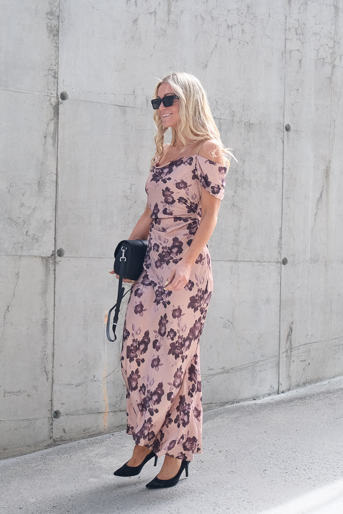 Lyra Dress Terracotta Floral Print