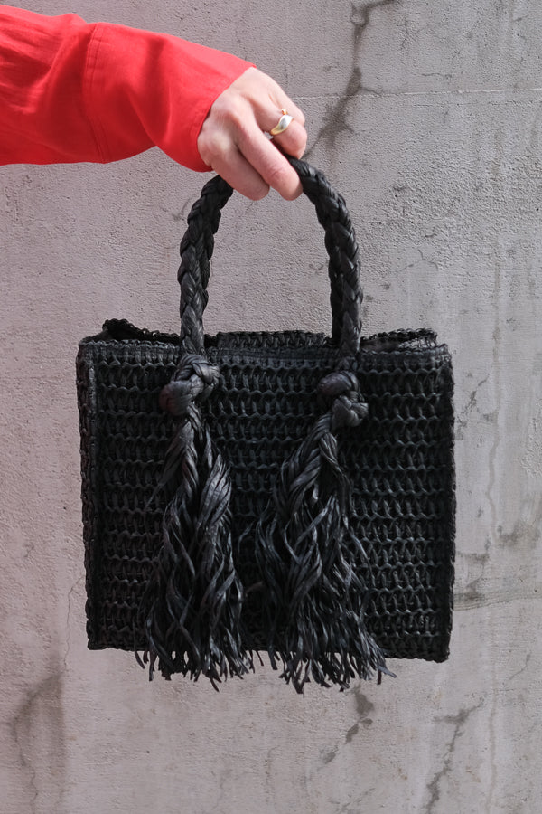 Sigrid Straw Bag Black