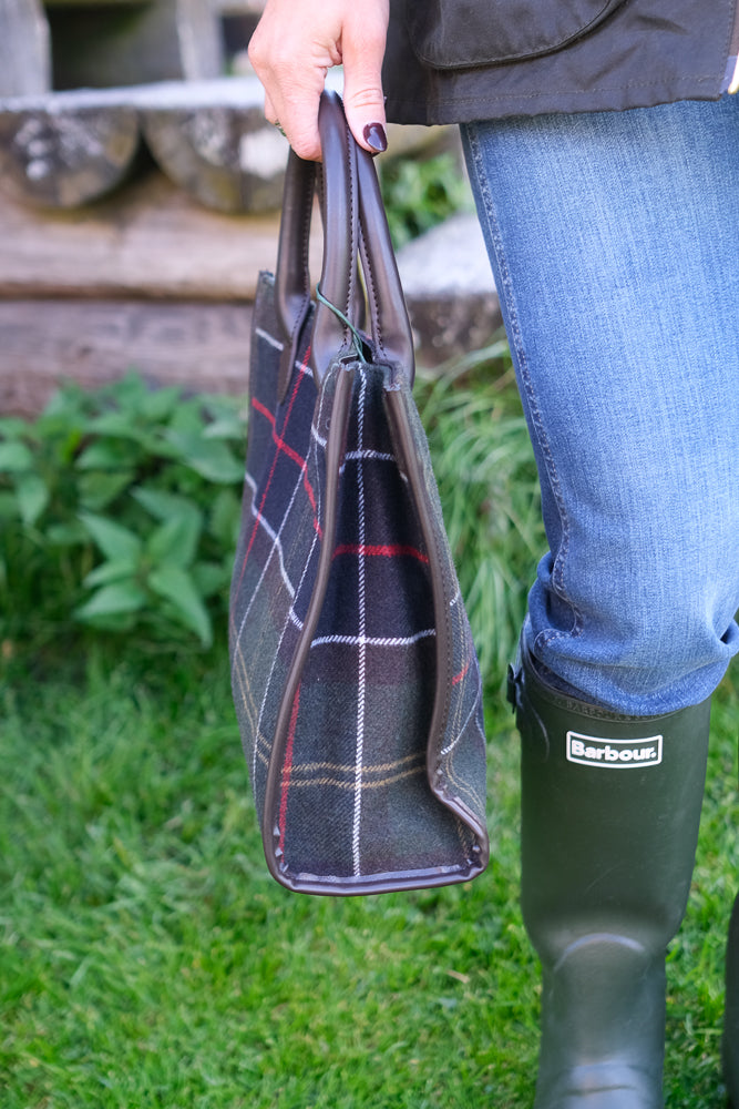 Barrhill Tartan Tote Bag Olive