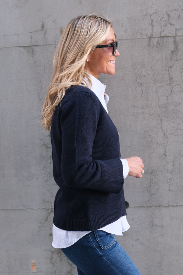Tate Cardigan Dark Navy