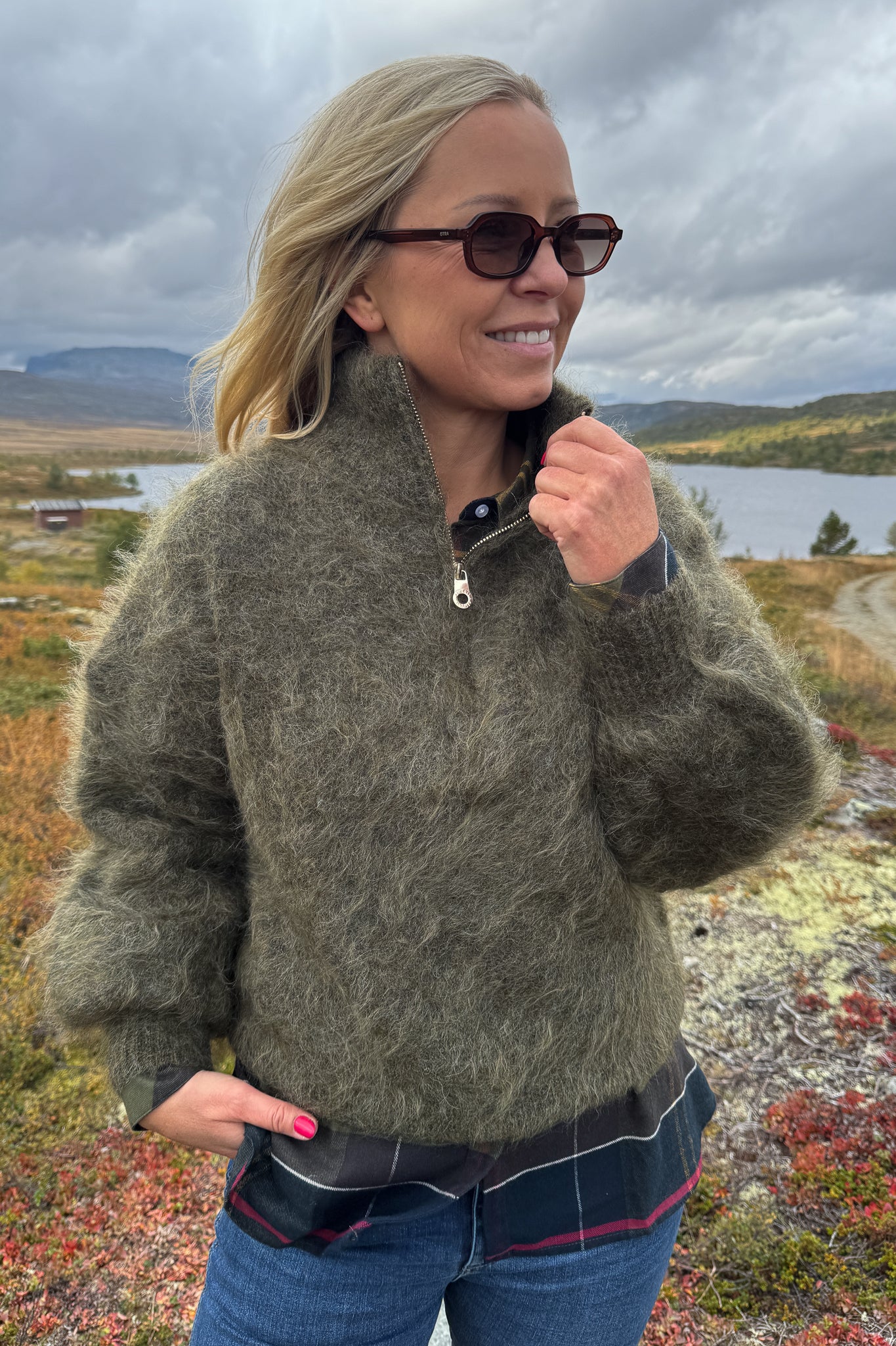 Li Chunky Sweater Moss Green