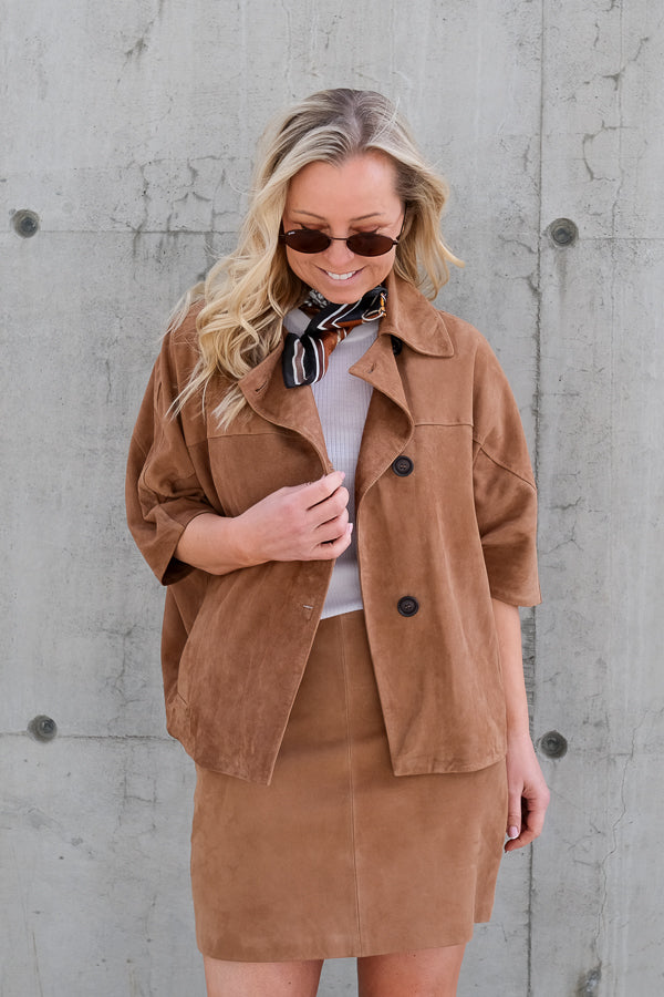 Clara Jacket Goat Suede Mousse