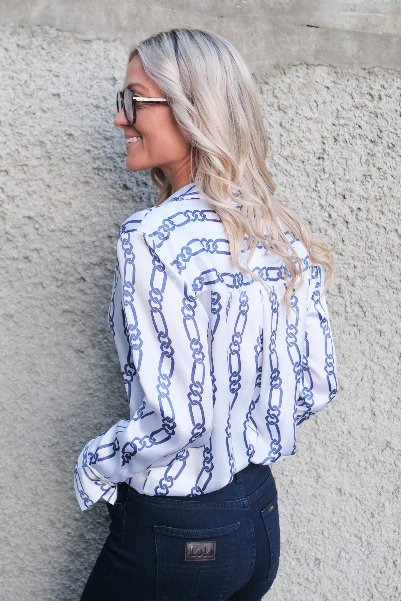 Dorian Silk Shirt Chain Stripe