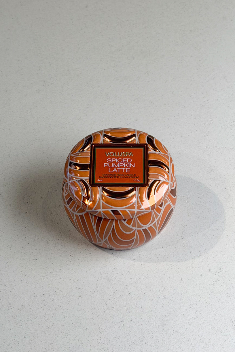 Mini Tin Candle 25tim Spiced Pumpkin Latte