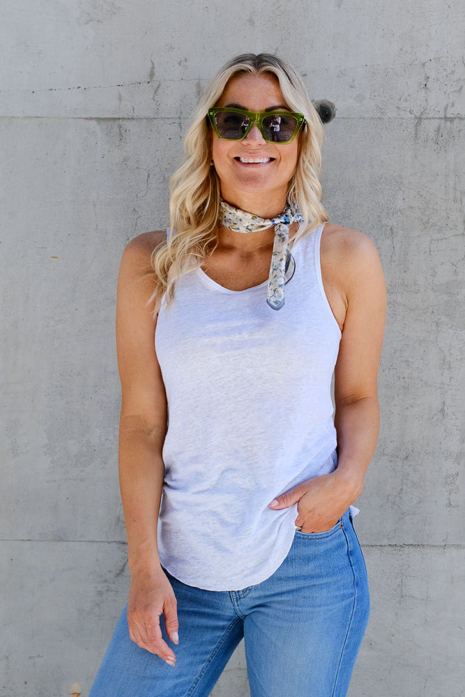 Rikke Linen Singlet White