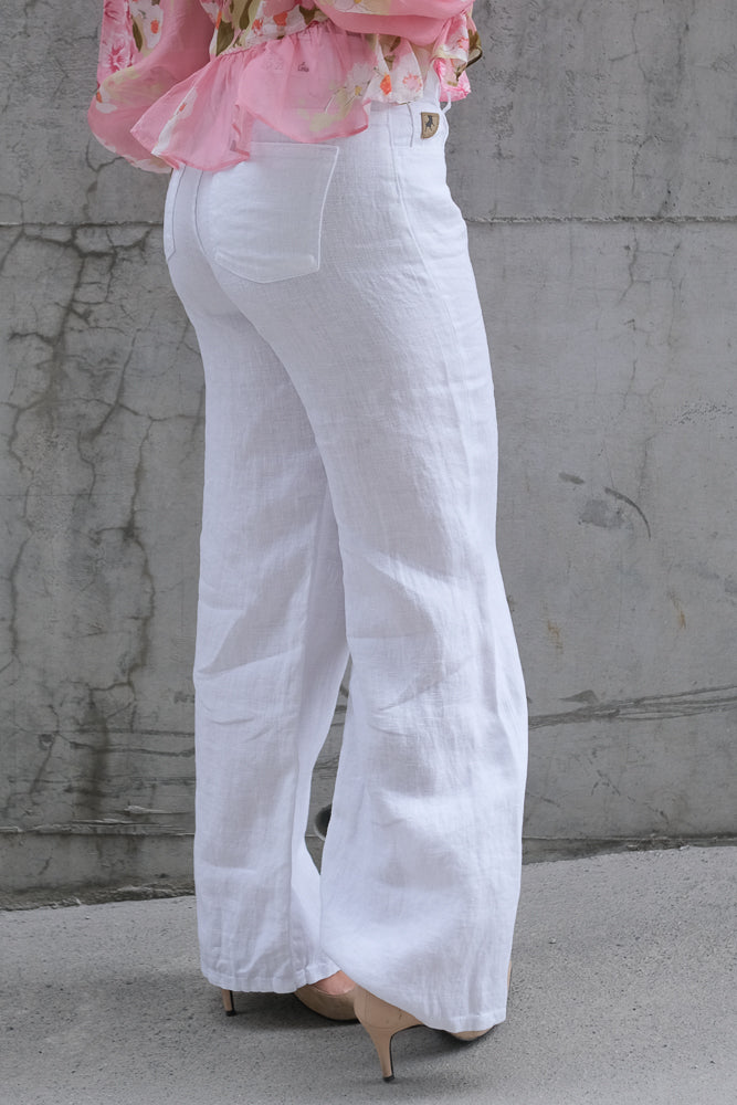 Culotte Linen Pants White