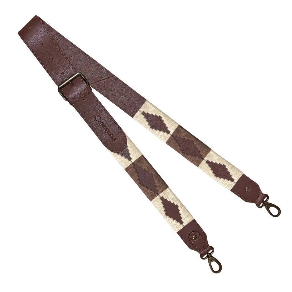 Caballero Large Travel Bag Brown Leather and Sand Canvas