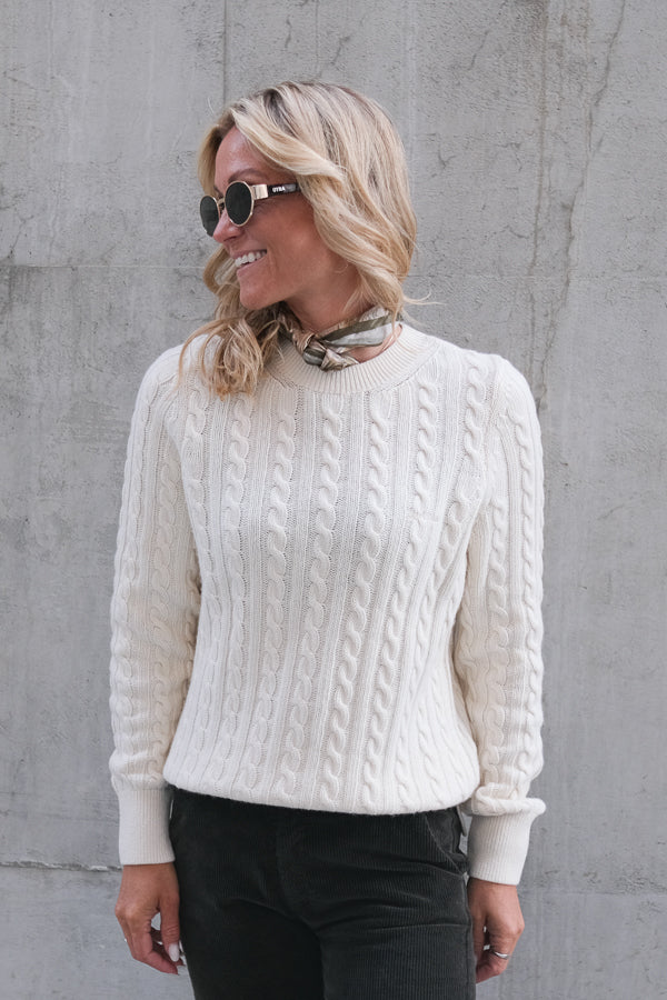 Ashdown Cable Knitted Jumper Ecru