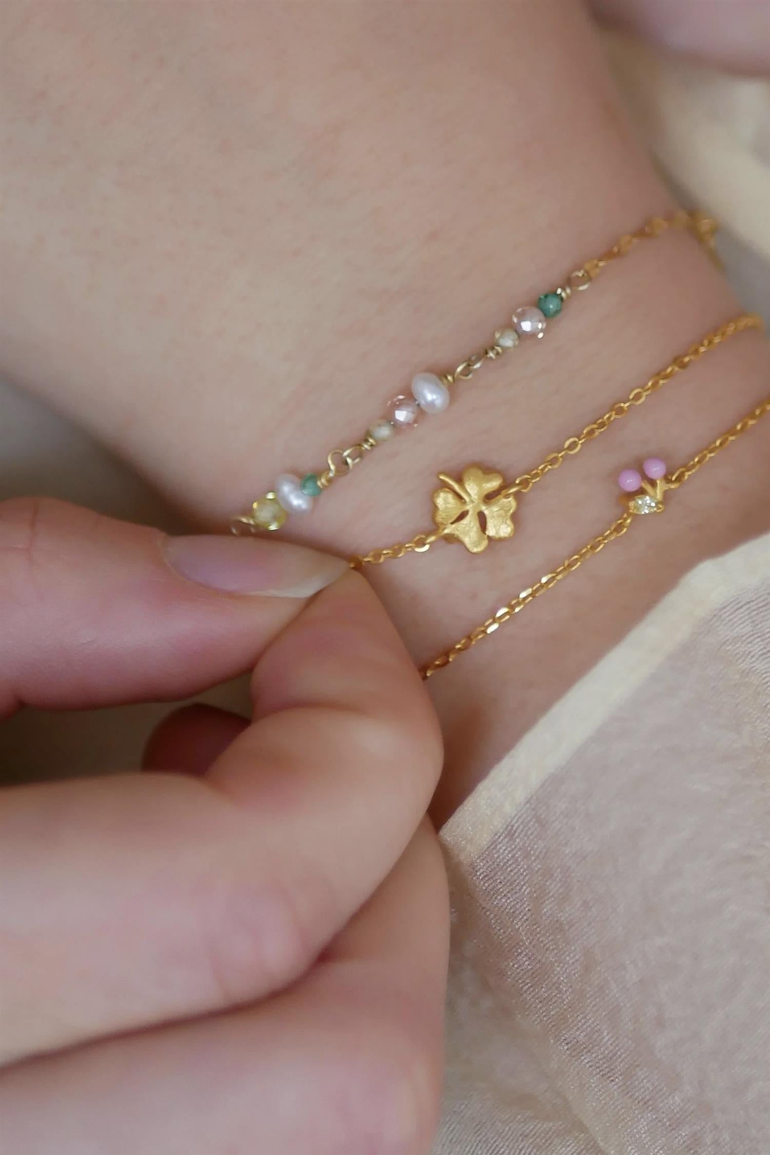 Bracelet Organic Clover Gold