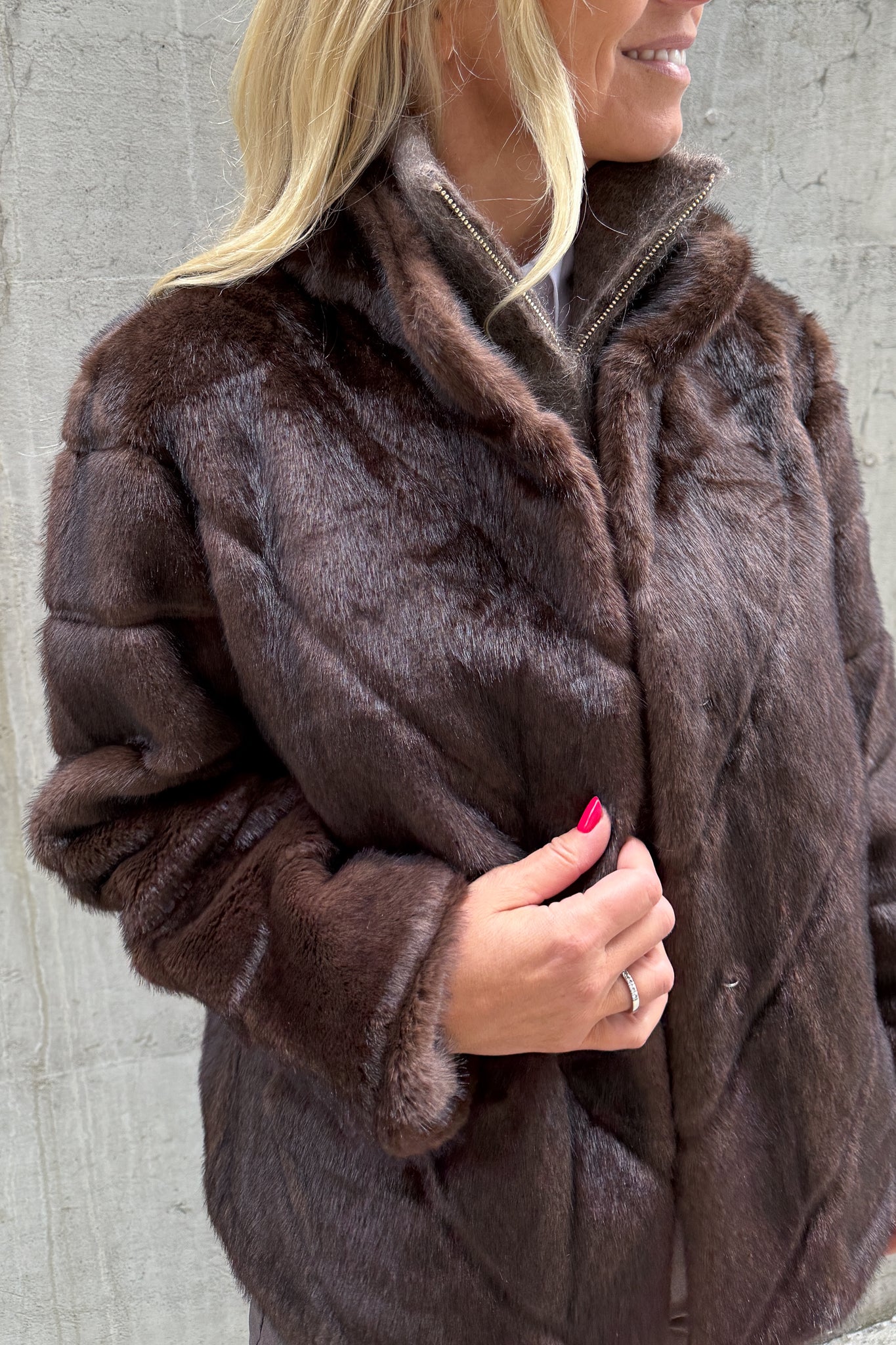Sonja Jakke Mink Brun
