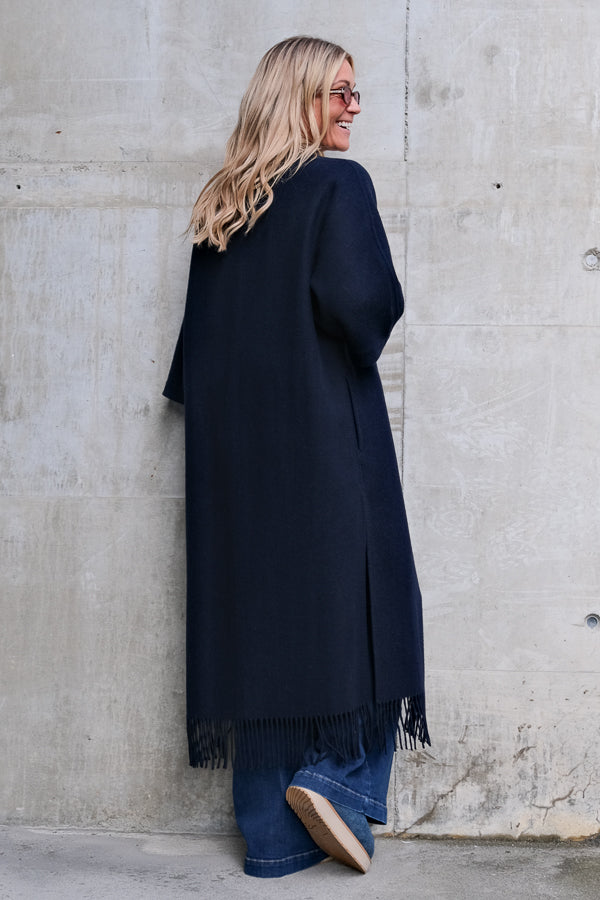 Ruby Lambswool Coat Navy