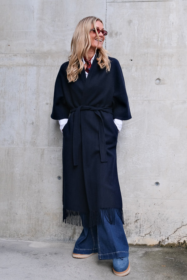 Ruby Lambswool Coat Navy