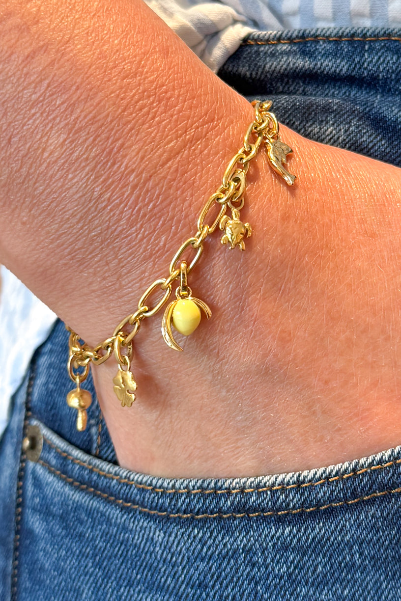 Lively Lemon Charm Gold