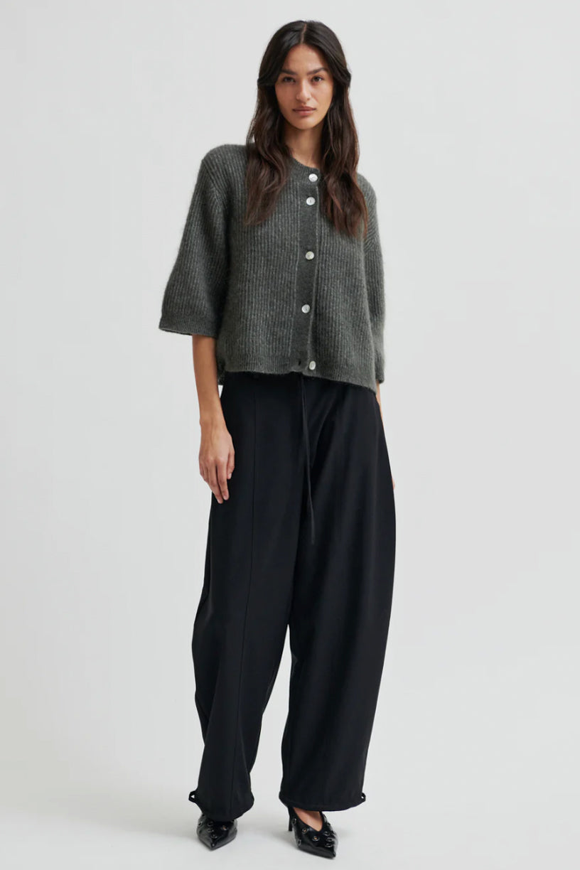 Andrea Knit Rib Cardigan Beluga