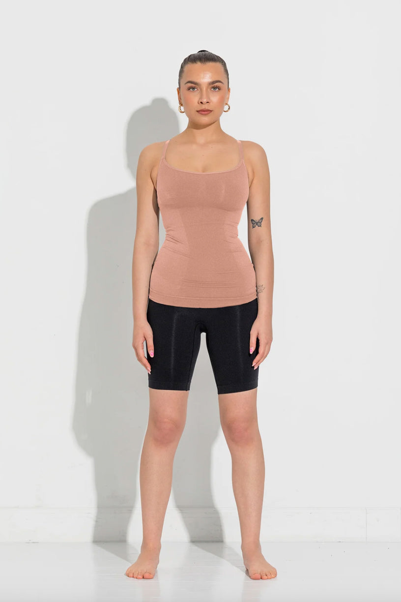 Second Skin Cami Top Tan